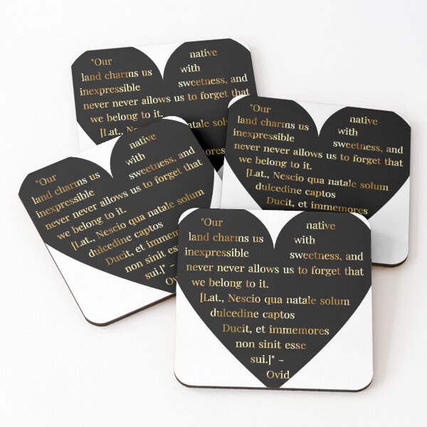 Item preview, Ovid Quote Gold Gradient In Heart designed and sold by TheIconSmith.