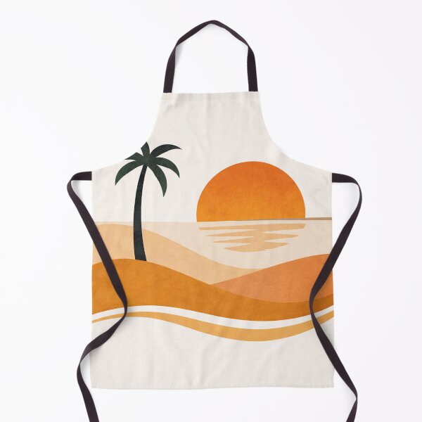 Aperçu de l'œuvre Affiche minimaliste coucher de soleil sur la plage | Art abstrait de paysage côtier créée et vendue par DrizzyV.