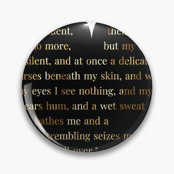 Item preview, Sappho Quote Gold Gradient In Heart designed and sold by TheIconSmith.