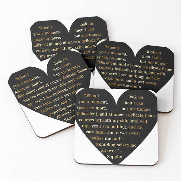 Item preview, Sappho Quote Gold Gradient In Heart designed and sold by TheIconSmith.