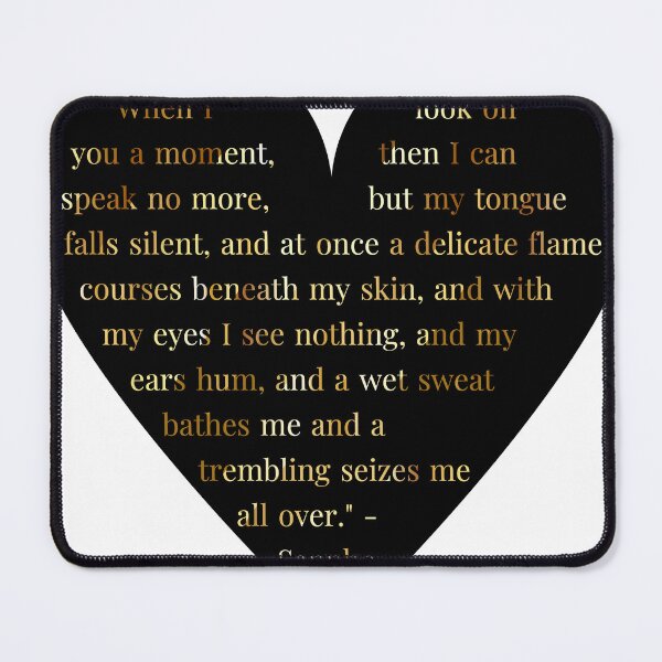 Item preview, Sappho Quote Gold Gradient In Heart designed and sold by TheIconSmith.