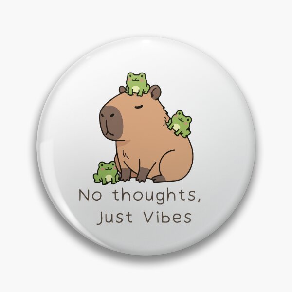 Artikelvorschau, Keine Gedanken, nur Vibes – Capybara-Meme entworfen und verkauft von BrainyLingo.