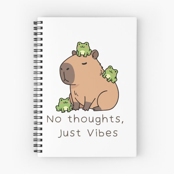 Artikelvorschau, Keine Gedanken, nur Vibes – Capybara-Meme entworfen und verkauft von BrainyLingo.