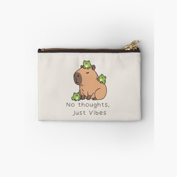 Item preview, No Thoughts, Just Vibes Capybara Meme designed and sold by BrainyLingo.