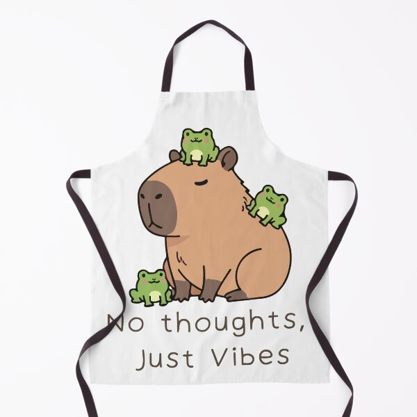 Item preview, No Thoughts, Just Vibes Capybara Meme designed and sold by BrainyLingo.