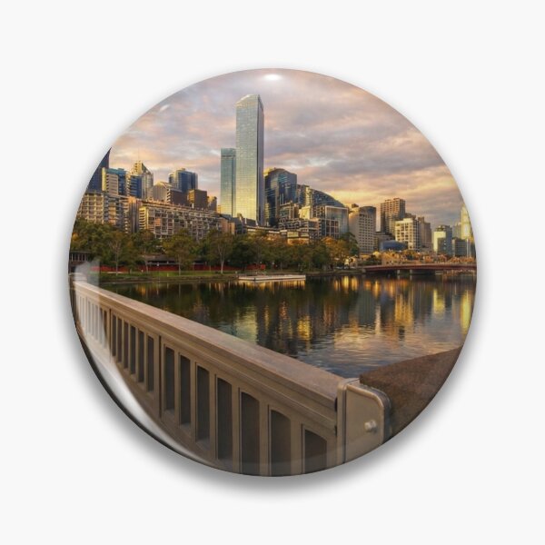 Item preview, Golden Reflections — Melbourne on the Yarra designed and sold by SmashedApples.