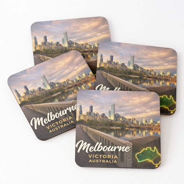 Item preview, Golden Reflections — Melbourne on the Yarra designed and sold by SmashedApples.