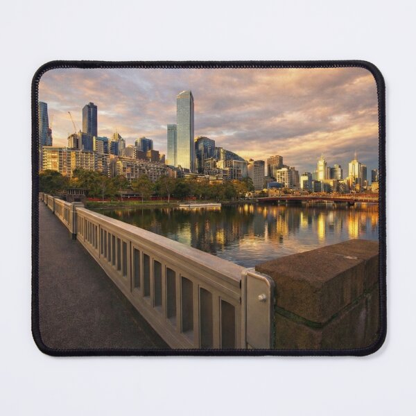 Item preview, Golden Reflections — Melbourne on the Yarra designed and sold by SmashedApples.