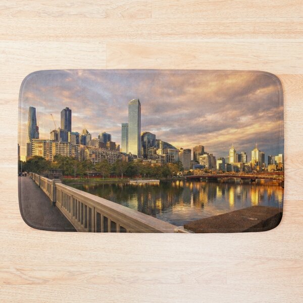 Item preview, Golden Reflections — Melbourne on the Yarra designed and sold by SmashedApples.