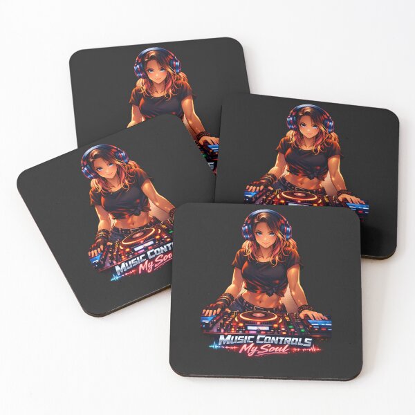 Item preview, Anime DJ Queen – Neon Night Energy designed and sold by Les-Ink-Studio.