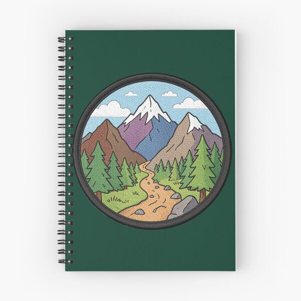 Item preview, Mountain Trail Patch – Embroidered Nature Adventure Badge designed and sold by myforestfog.