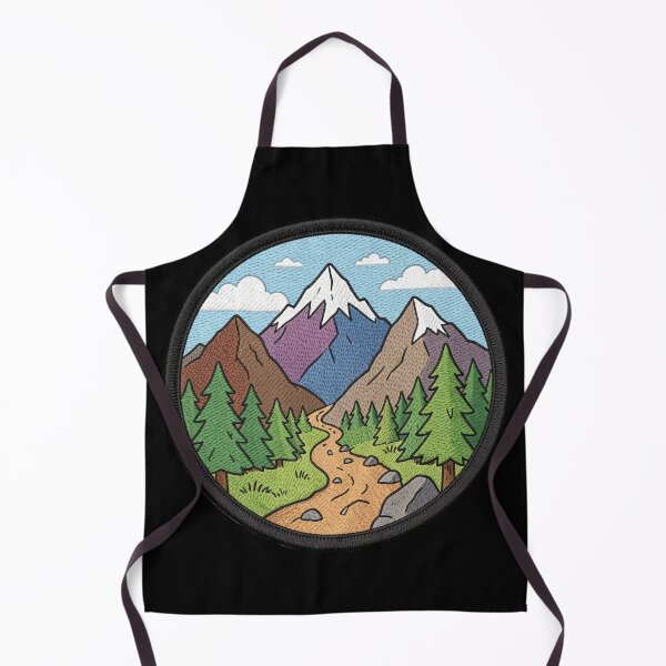 Item preview, Mountain Trail Patch – Embroidered Nature Adventure Badge designed and sold by myforestfog.