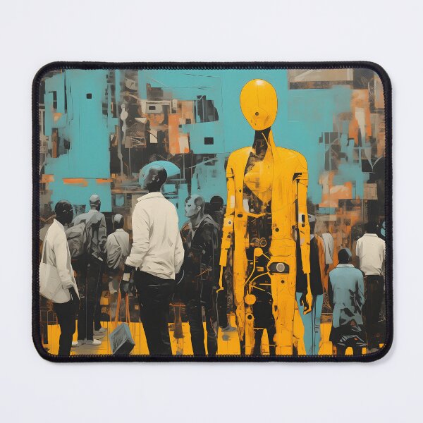 Item preview, Urban Sentinel – Futuristic City Crowd Pop Art designed and sold by Unruly_Brilliance.