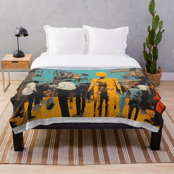 Item preview, Urban Sentinel – Futuristic City Crowd Pop Art designed and sold by Unruly_Brilliance.