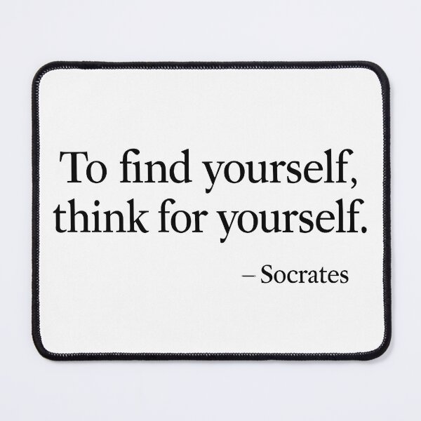 Item preview, Think for Yourself – Socrates Quote Minimalist T-Shirt (Black Font) designed and sold by TshirtsLabs.