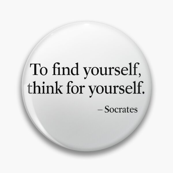 Item preview, Think for Yourself – Socrates Quote Minimalist T-Shirt (Black Font) designed and sold by TshirtsLabs.