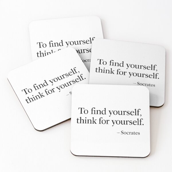 Item preview, Think for Yourself – Socrates Quote Minimalist T-Shirt (Black Font) designed and sold by TshirtsLabs.