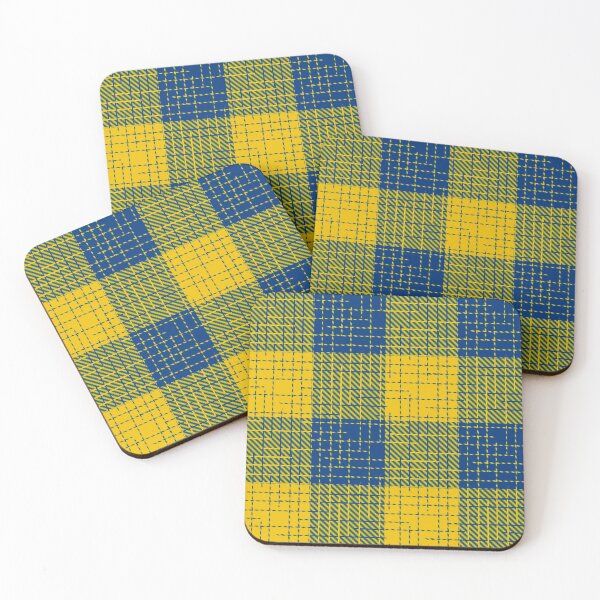 Item preview, Yellow and Blue Crosshatch Plaid Gingham Design  designed and sold by PatternTitan.