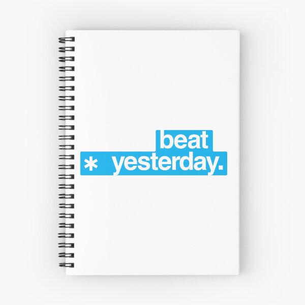 Item preview, Beat Yesterday: Your Daily Motivation - Blue color designed and sold by GregInJapanShop.