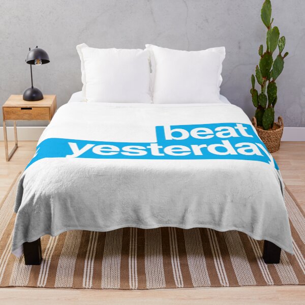 Item preview, Beat Yesterday: Your Daily Motivation - Blue color designed and sold by GregInJapanShop.