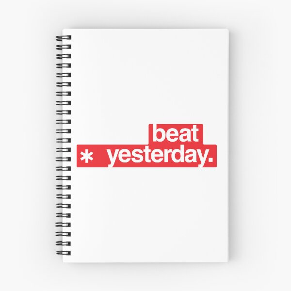 Item preview, Beat Yesterday: Your Daily Motivation - Red color designed and sold by GregInJapanShop.