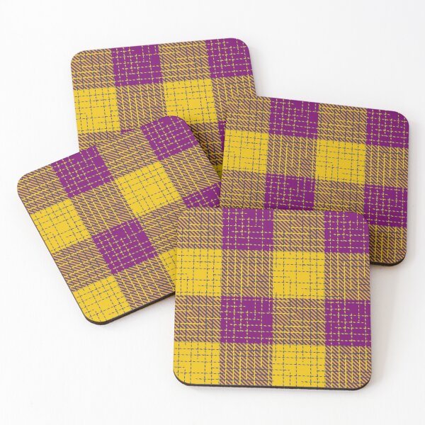 Item preview, Yellow and Purple Crosshatch Plaid Gingham Design  designed and sold by PatternTitan.