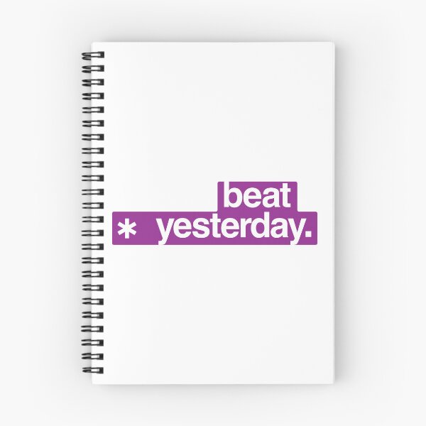 Item preview, Beat Yesterday: Your Daily Motivation - Purple color designed and sold by GregInJapanShop.