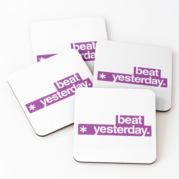 Item preview, Beat Yesterday: Your Daily Motivation - Purple color designed and sold by GregInJapanShop.