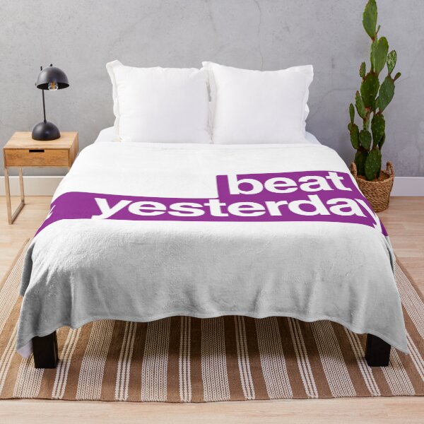 Item preview, Beat Yesterday: Your Daily Motivation - Purple color designed and sold by GregInJapanShop.