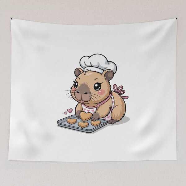 Item preview, Capybara Chef Baking Cookies designed and sold by jkrphoto.
