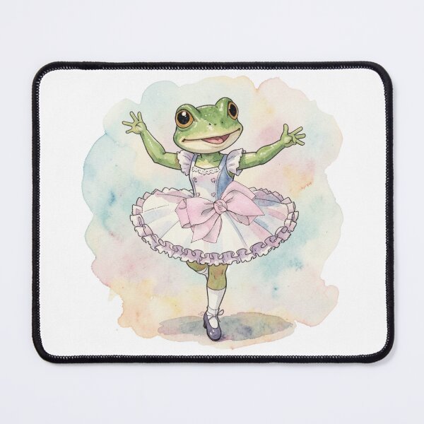 Item preview, watercolor Retro Ballerine Frog designed and sold by Frogs&Waters.