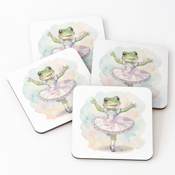 Item preview, watercolor Retro Ballerine Frog  designed and sold by Frogs&Waters.