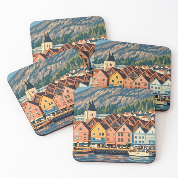 Item preview, Norway - Bergen Waterfront Colors designed and sold by darekkocurek.