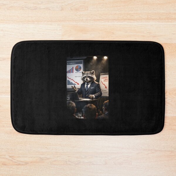 Item preview, Corporate Raccoon – Business Meeting Satire Art designed and sold by MirAgency.