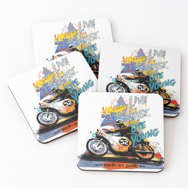 Item preview, Live Fast, Die Young-TT Isle of Man designed and sold by Matalobos /  Retro Art & Classic Machines.