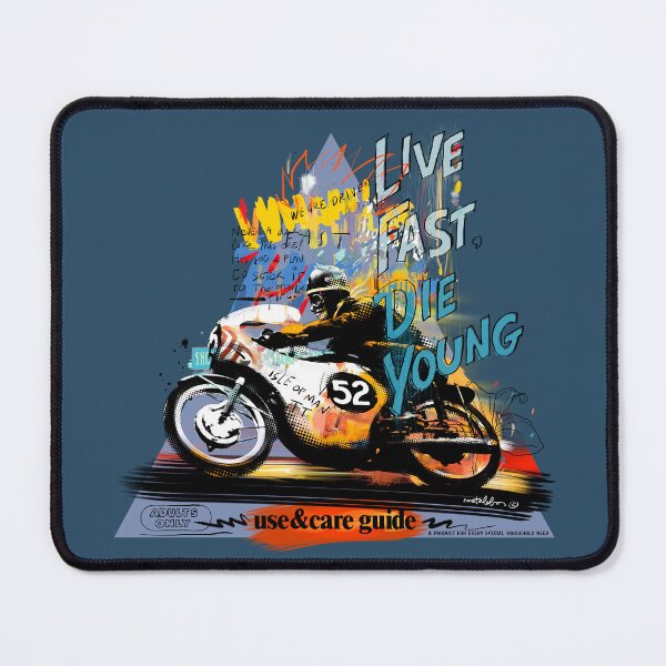 Item preview, Live Fast, Die Young-TT Isle of Man designed and sold by Matalobos / Retro Art & Classic Machines.