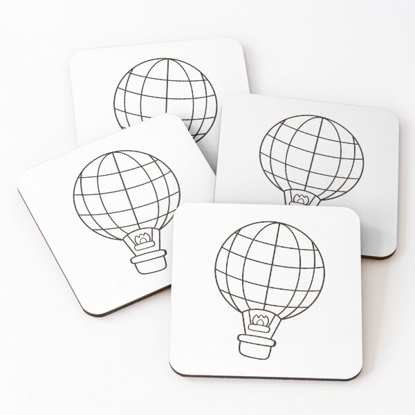 Item preview, Hot Air Balloon Line Art designed and sold by Porpor Artwork.