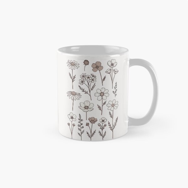 Item preview, Vintage Wildflowers Line Art | Minimalist Boho Floral Botanical  designed and sold by stylishdzign.