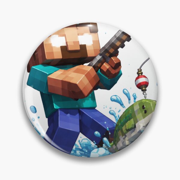 Item preview, Herobrine Fishing Salmon designed and sold by FeelTheDrawing.