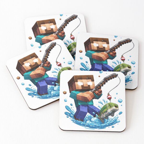 Item preview, Herobrine Fishing Salmon designed and sold by FeelTheDrawing.