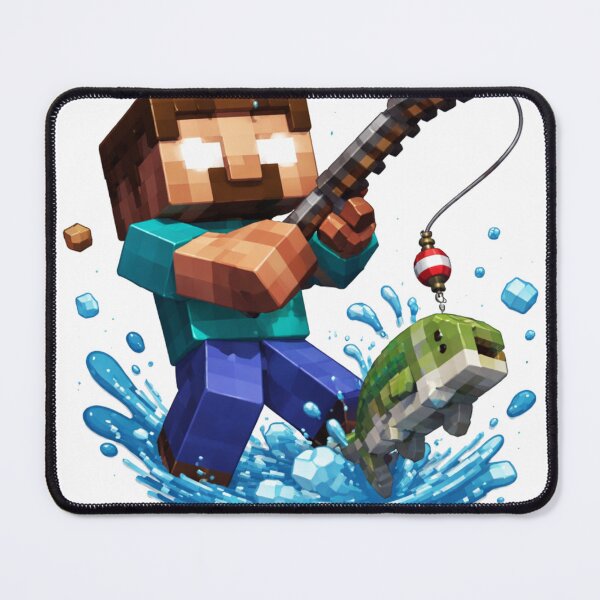 Item preview, Herobrine Fishing Salmon designed and sold by FeelTheDrawing.