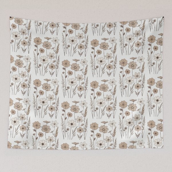 Item preview, Vintage Wildflowers Line Art | Minimalist Boho Floral Botanical  designed and sold by stylishdzign.