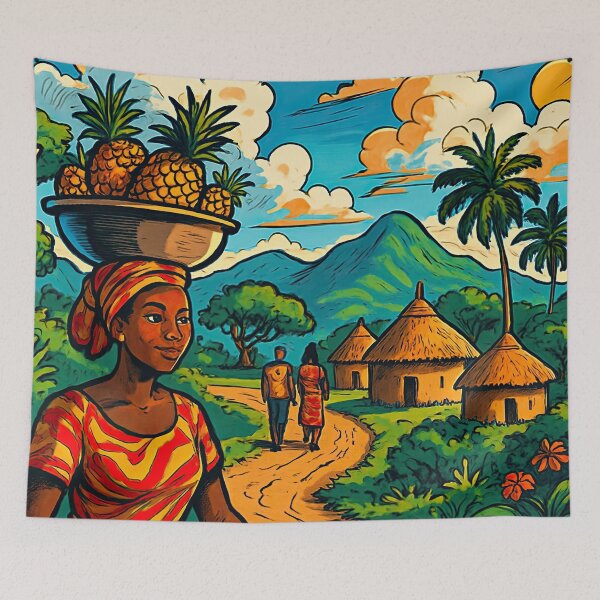 Item preview, Ghana landscape | Comics stylCartoone -  designed and sold by ComicsFactory.