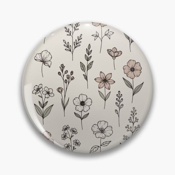 Item preview, Vintage Wildflowers Line Art – Minimalist Boho Floral Botanical  designed and sold by stylishdzign.