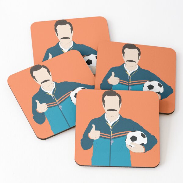 Artikelvorschau, Porträt von Footballtrainer Ted Lasso entworfen und verkauft von Still Silhouette.