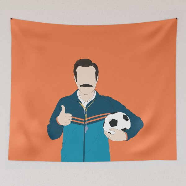Artikelvorschau, Porträt von Footballtrainer Ted Lasso entworfen und verkauft von Still Silhouette.