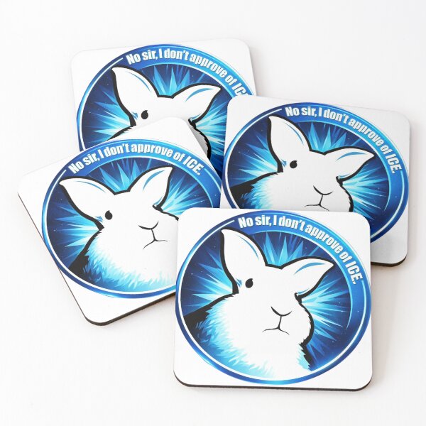 Item preview, Disapproving Rabbits No Sir, I Don’t Approve of ICE – Protest Bunny Logo | Anti ICE Activism Design designed and sold by ArminGreen.