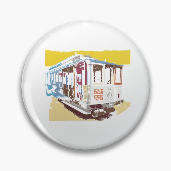 Artikelvorschau, San Francisco Straßenbahn-Zierkissen — Electric Pop entworfen und verkauft von iampaulmorris.