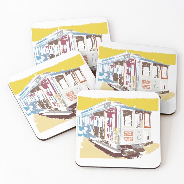 Item preview, San Francisco Tram Throw Pillow — Electric Pop designed and sold by iampaulmorris.