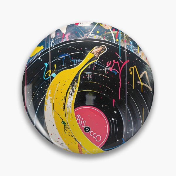 Item preview, Disco Banana Vinyl – Pop Art Music Wall Print designed and sold by Unruly_Brilliance.
